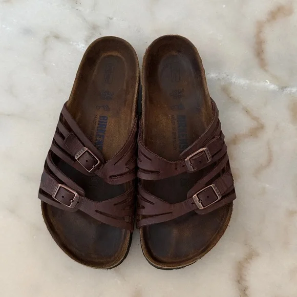 Birkenstock Women's Granada Soft Footbed Tobacco Oiled Leather Brown Sandals 6US - Picture 13 of 16